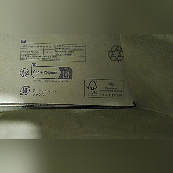 XL Huge Authentic GUCCI Empty Green Logo Textured Paper Gift Shopping Bag Tote - Picture 7 of 12